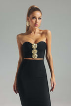 Myla Strapless Crop Top & Maxi Skirt Set
