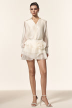 Aubrielle Long Sleeve Blouse & Ruffled Set