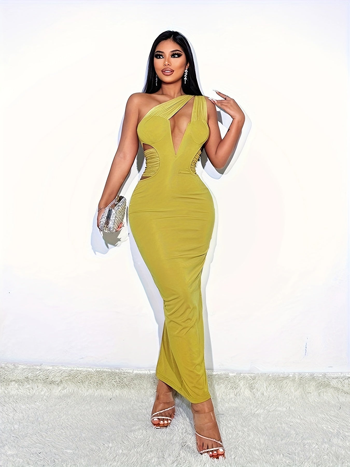 LLstyle Cut Out One Shoulder Bodycon Dress