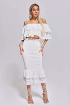 Giuliana Riviera Lace Two-Piece Set