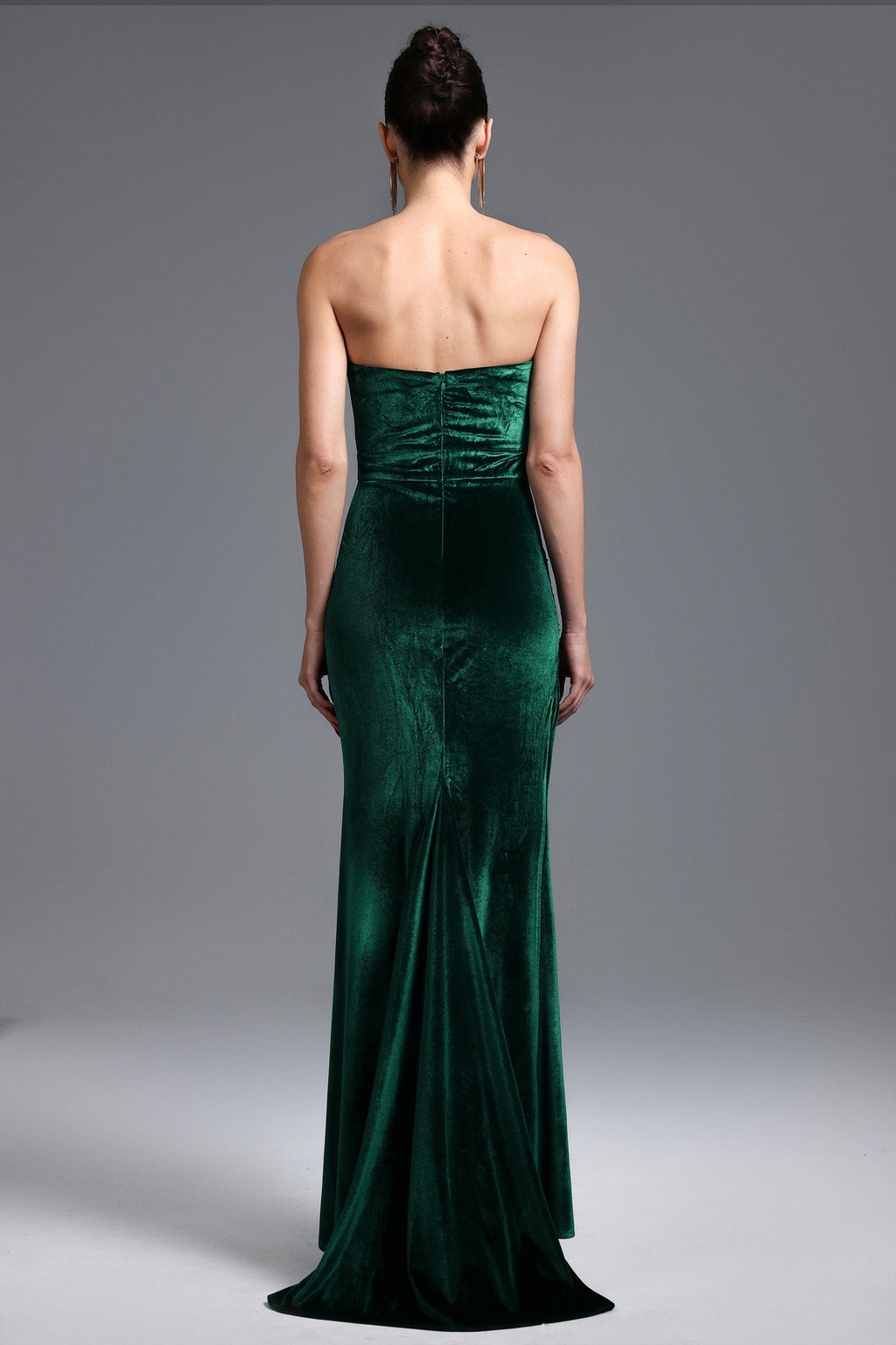 Natalie Strapless Velvet Gown