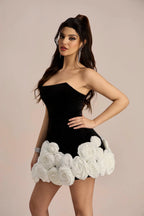 Eden Rosette Couture Mini Dress