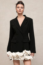 Aniston Black Blazer Mini Dress