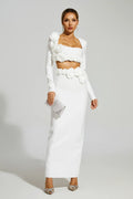 Zinnia White Elegance Knit Two-Piece Set
