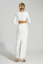 Zinnia White Elegance Knit Two-Piece Set