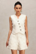 LLstyle Textured Tweed Vest & Shorts Set
