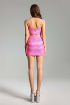 Ambre Crystal Bow Detail Crop Set