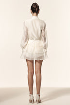 Aubrielle Long Sleeve Blouse & Ruffled Set