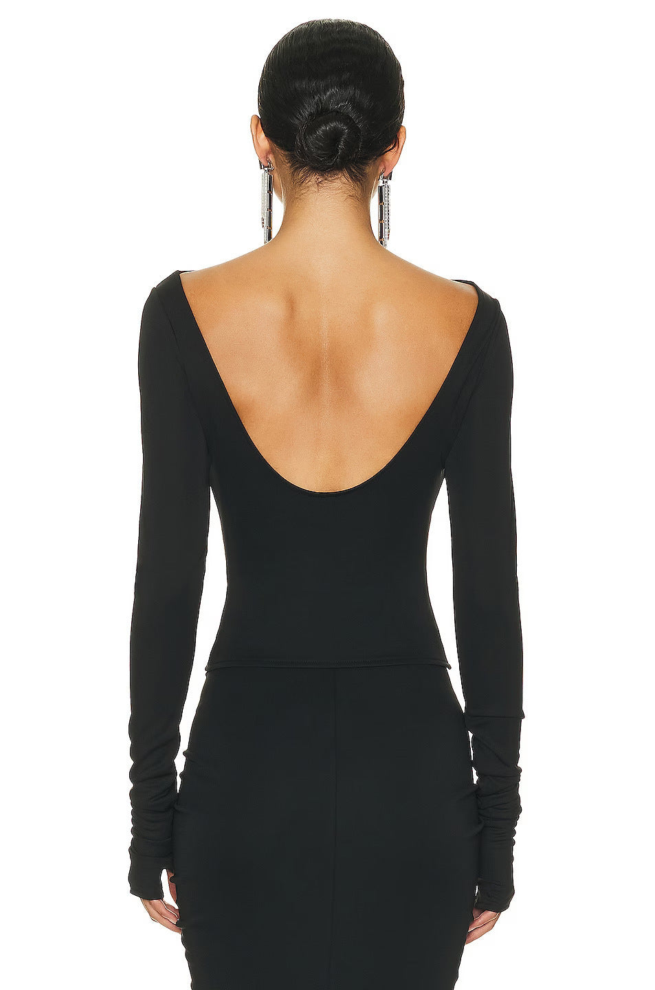 LLstyle Ruched Cut-Out Ruffle Set