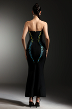 Bella Strapless Embroidered Corset Dress