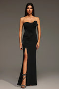 Kimber Floral Appliqué Strapless Maxi Dress