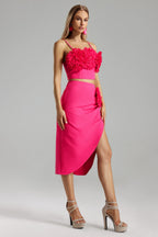 Magnolia Floral Appliqué Midi Set