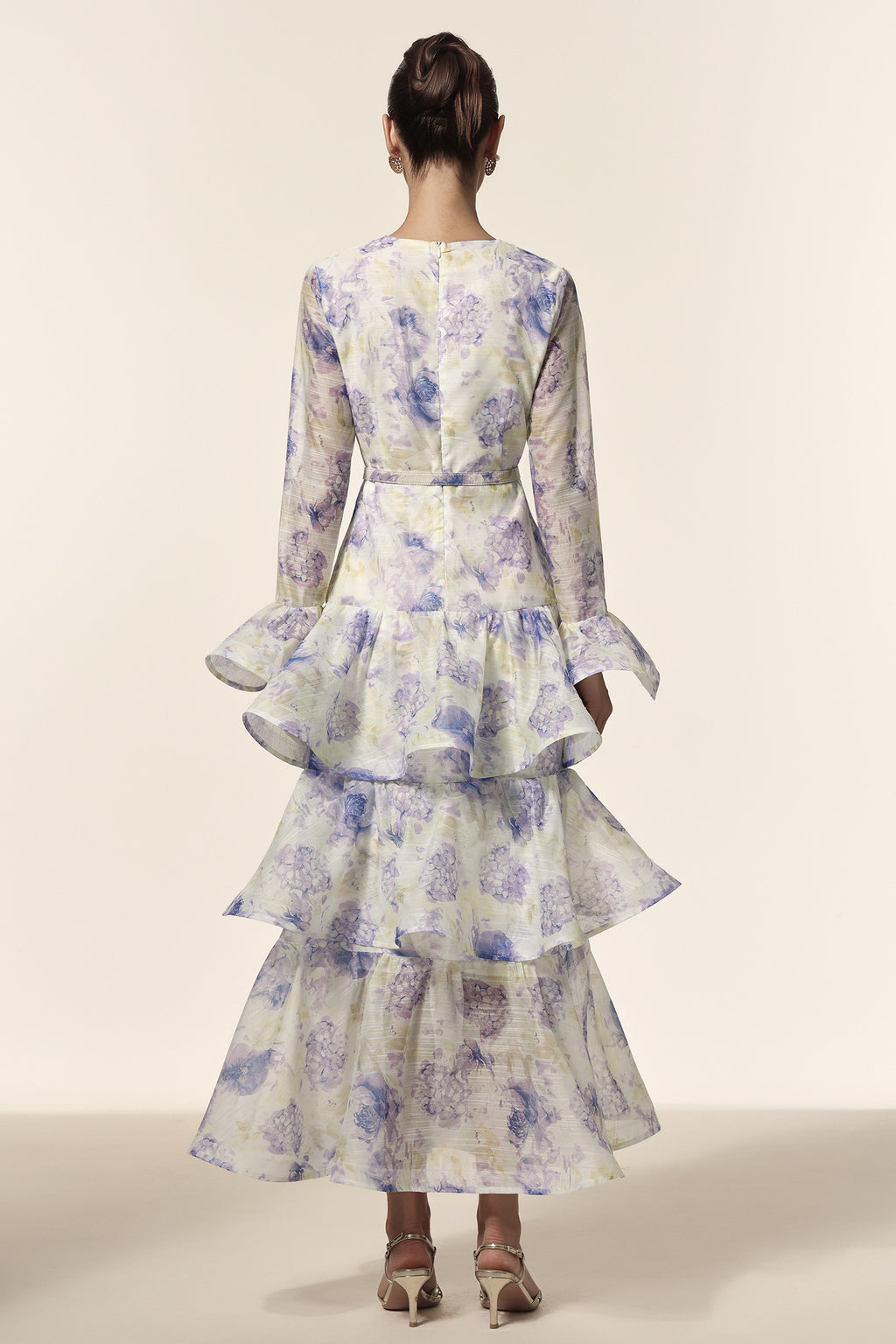 LLstyle Floral Tiered Midi Dress