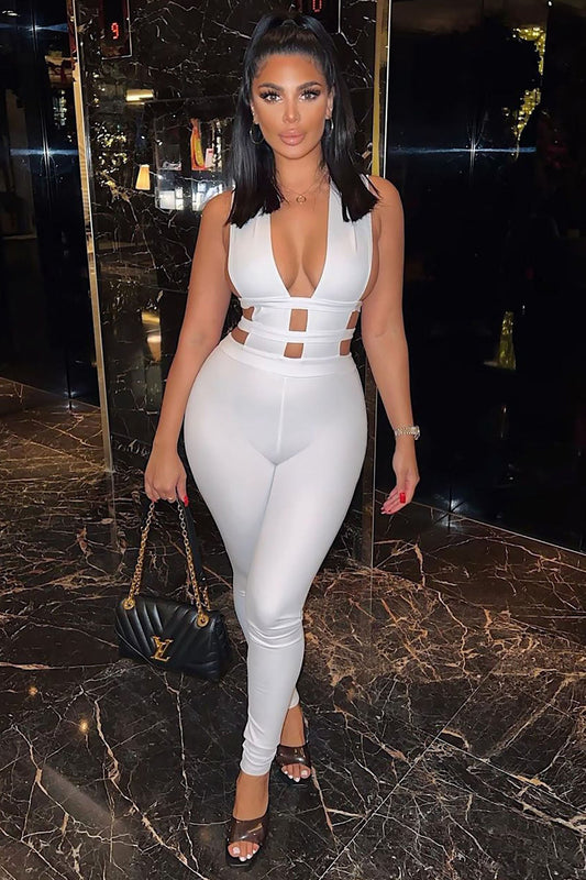 LLstyle Up White Jumpsuit