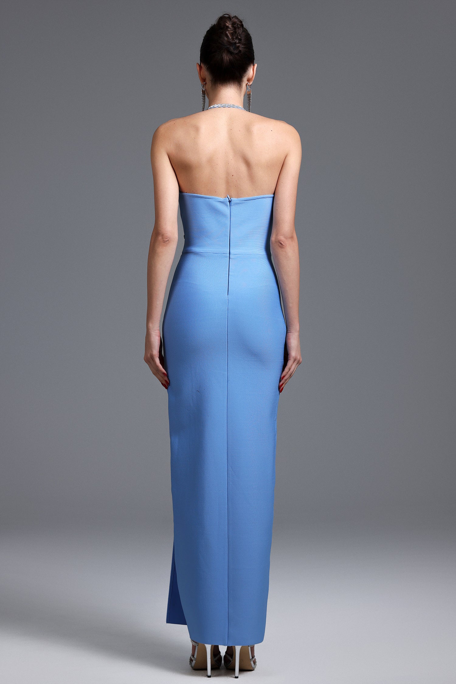 LLstyle Embellished Halter Bandage Maxi Dress