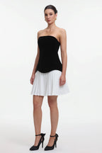 Beyoncé Strapless Corset Pleated Mini Dress