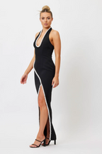 Alessandra Pearl Halter Maxi Dress