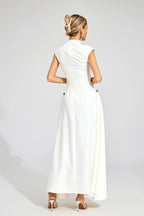 Geneviève Sculpted Minimalist Maxi Dress