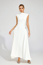 Geneviève Sculpted Minimalist Maxi Dress