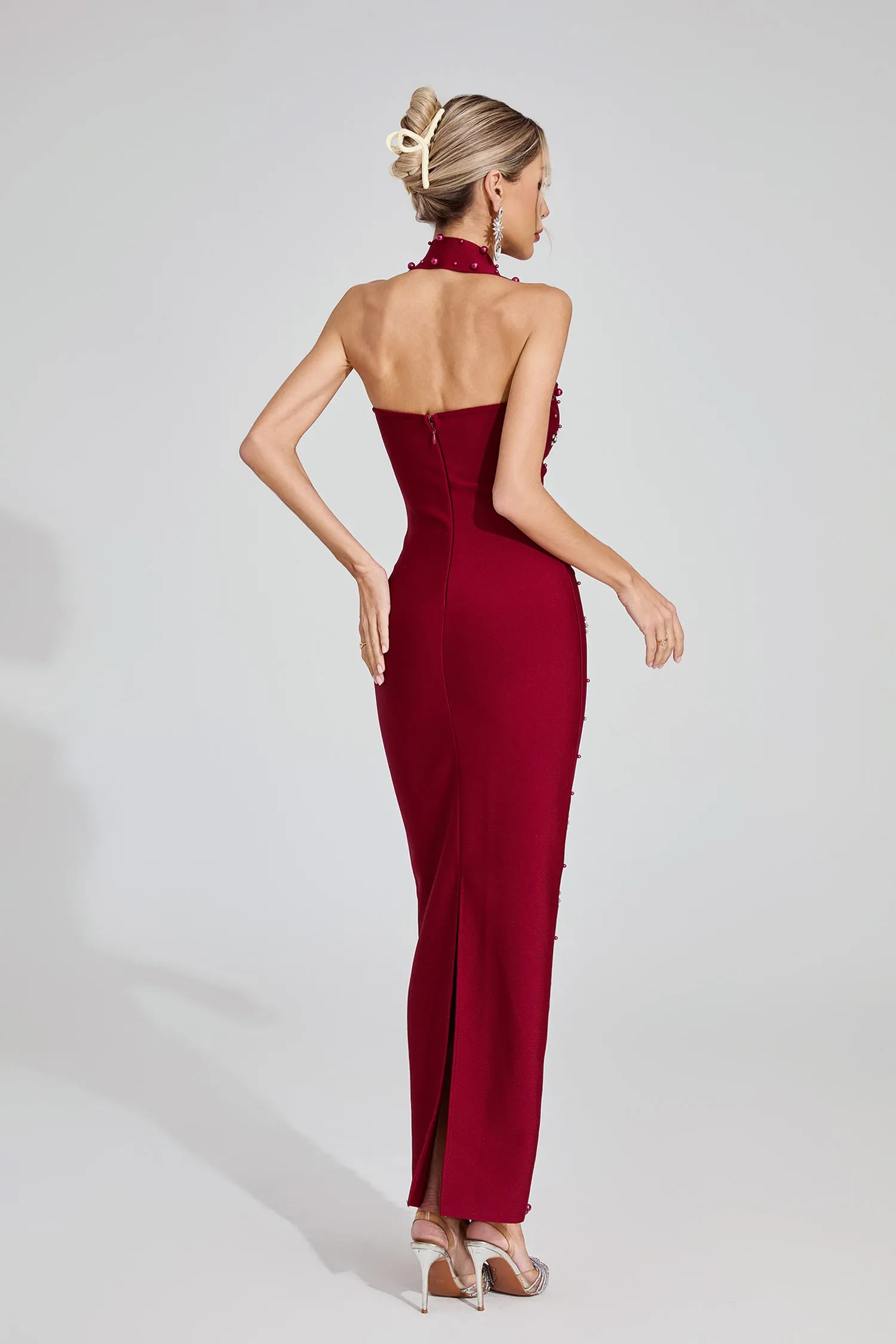 LLstyle Embellished One-Shoulder Mermaid Gown
