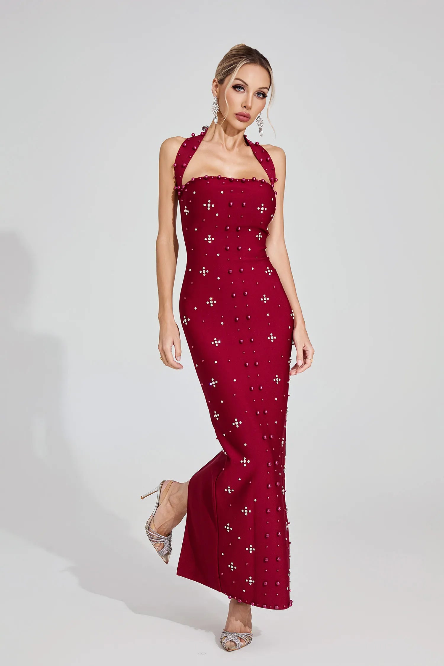 LLstyle Embellished One-Shoulder Mermaid Gown