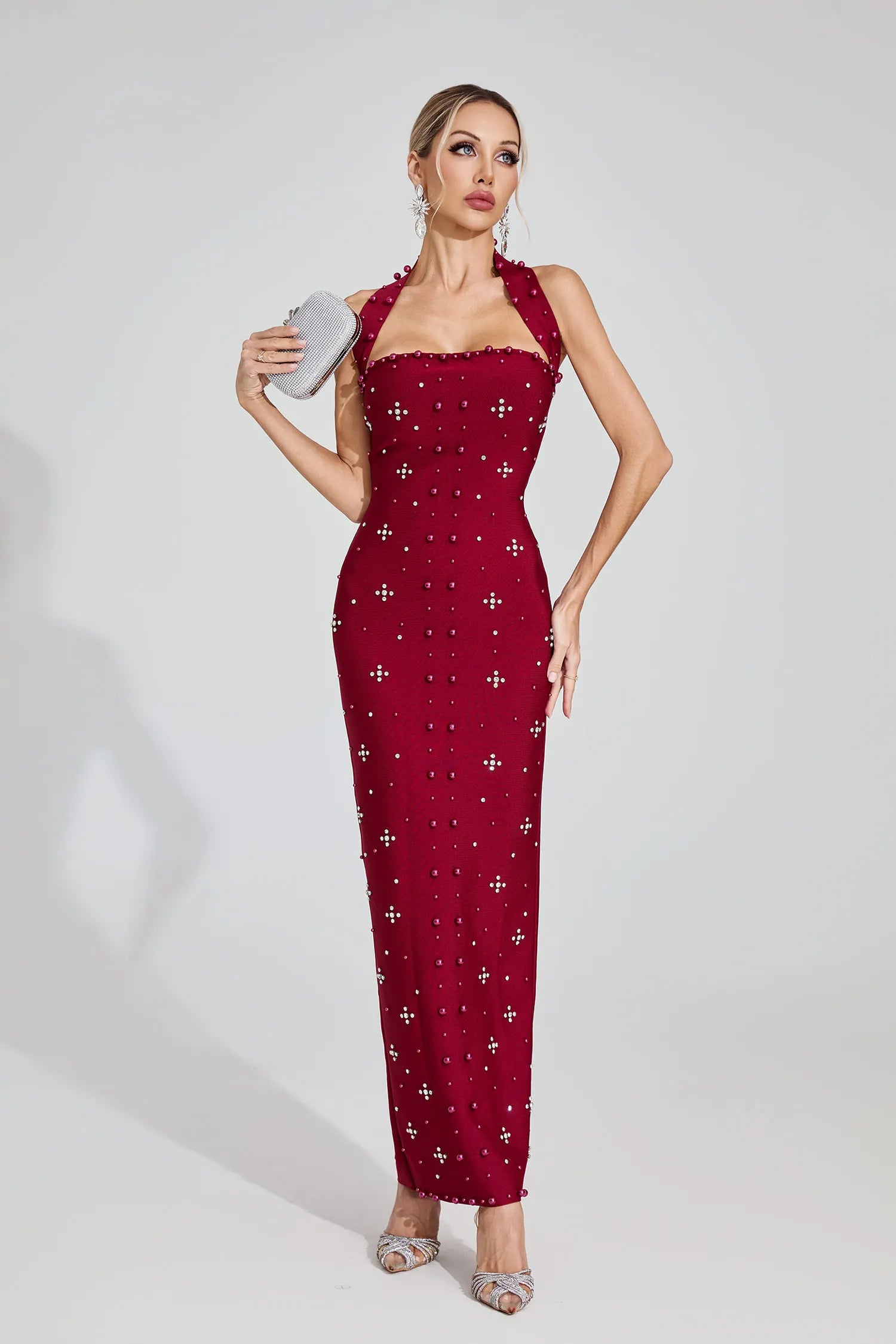 LLstyle Embellished One-Shoulder Mermaid Gown