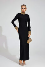 Kehlani Luxe Open-Back Black Evening Dress
