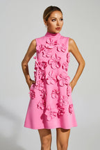 Rose Red Rose Flower Mini Dress