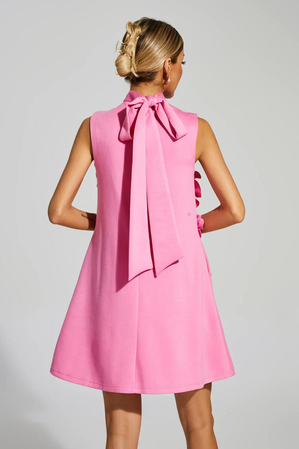 LLstyle Rose Red Rose Flower Mini Dress