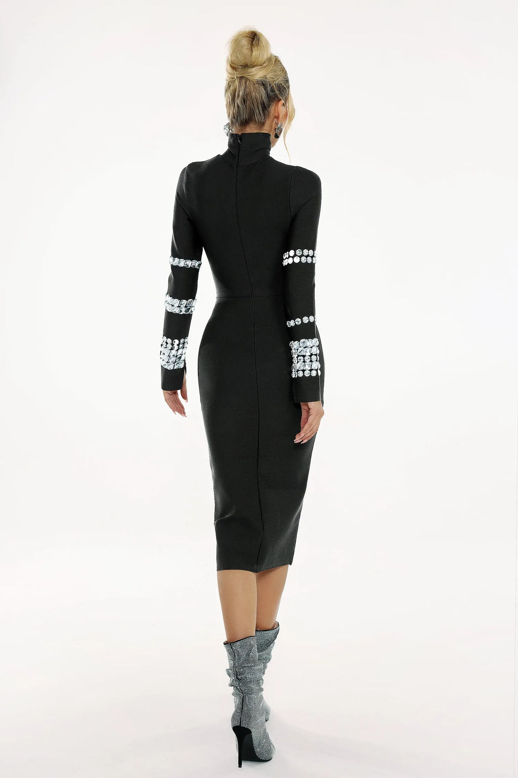 LLstyle Mid-length High Neck Bandage Dress