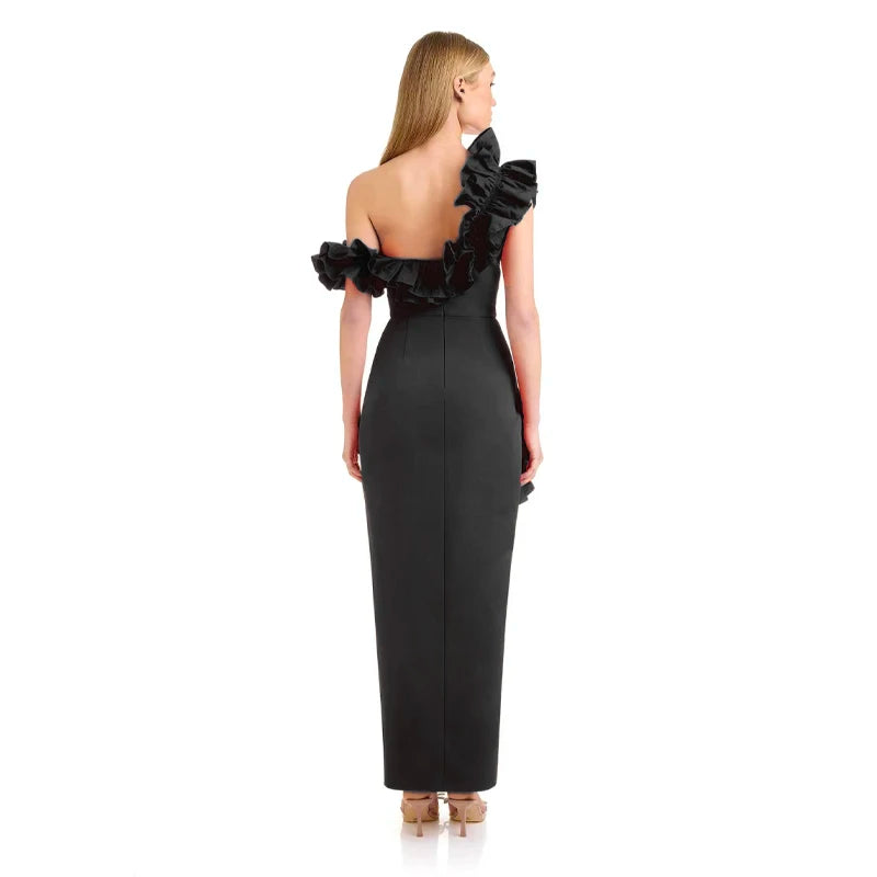 LLstyle Off the Shoulder Ruffles Cocktail Dress