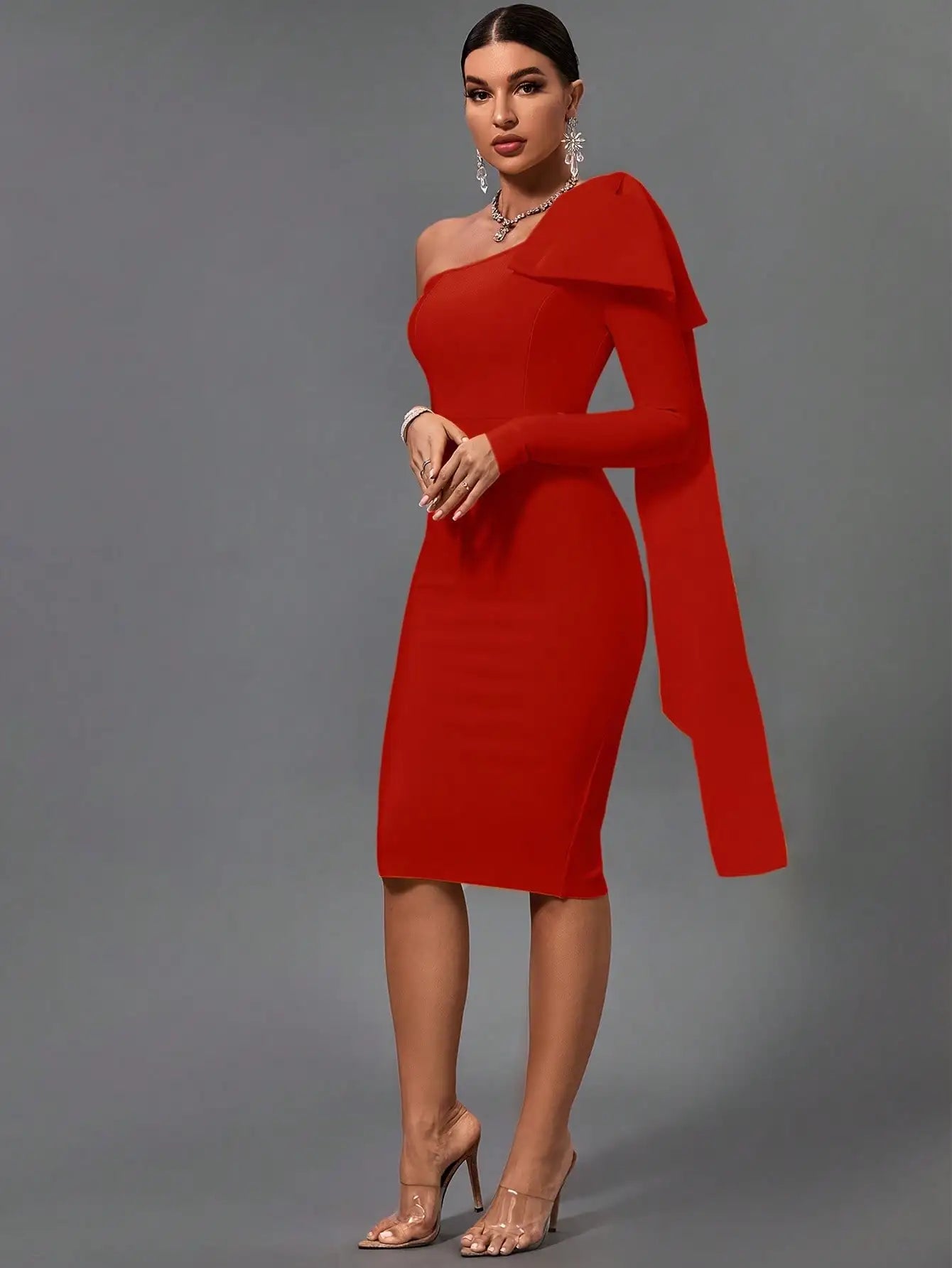 LLstyle One Shoulder Party Dress