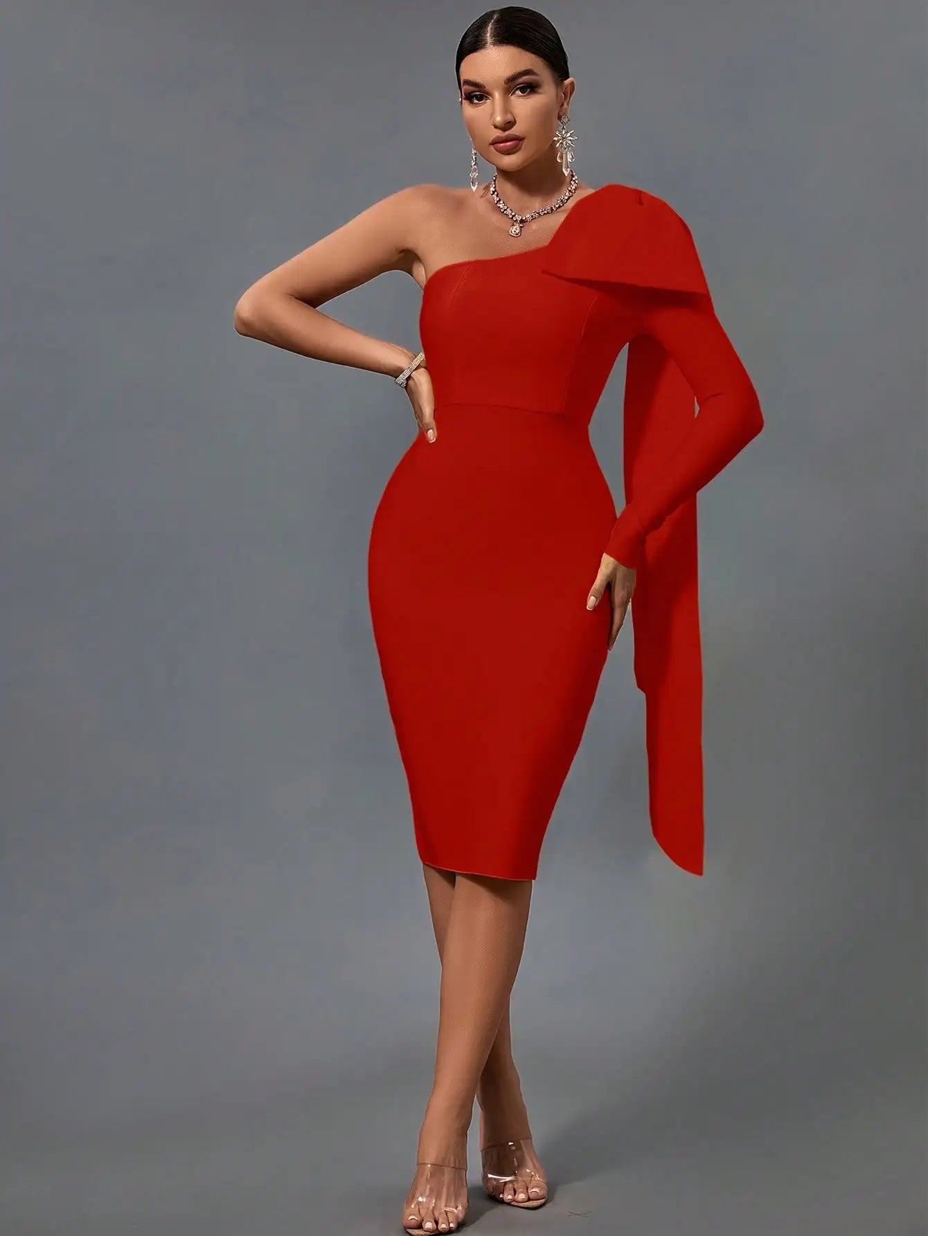 LLstyle One Shoulder Party Dress