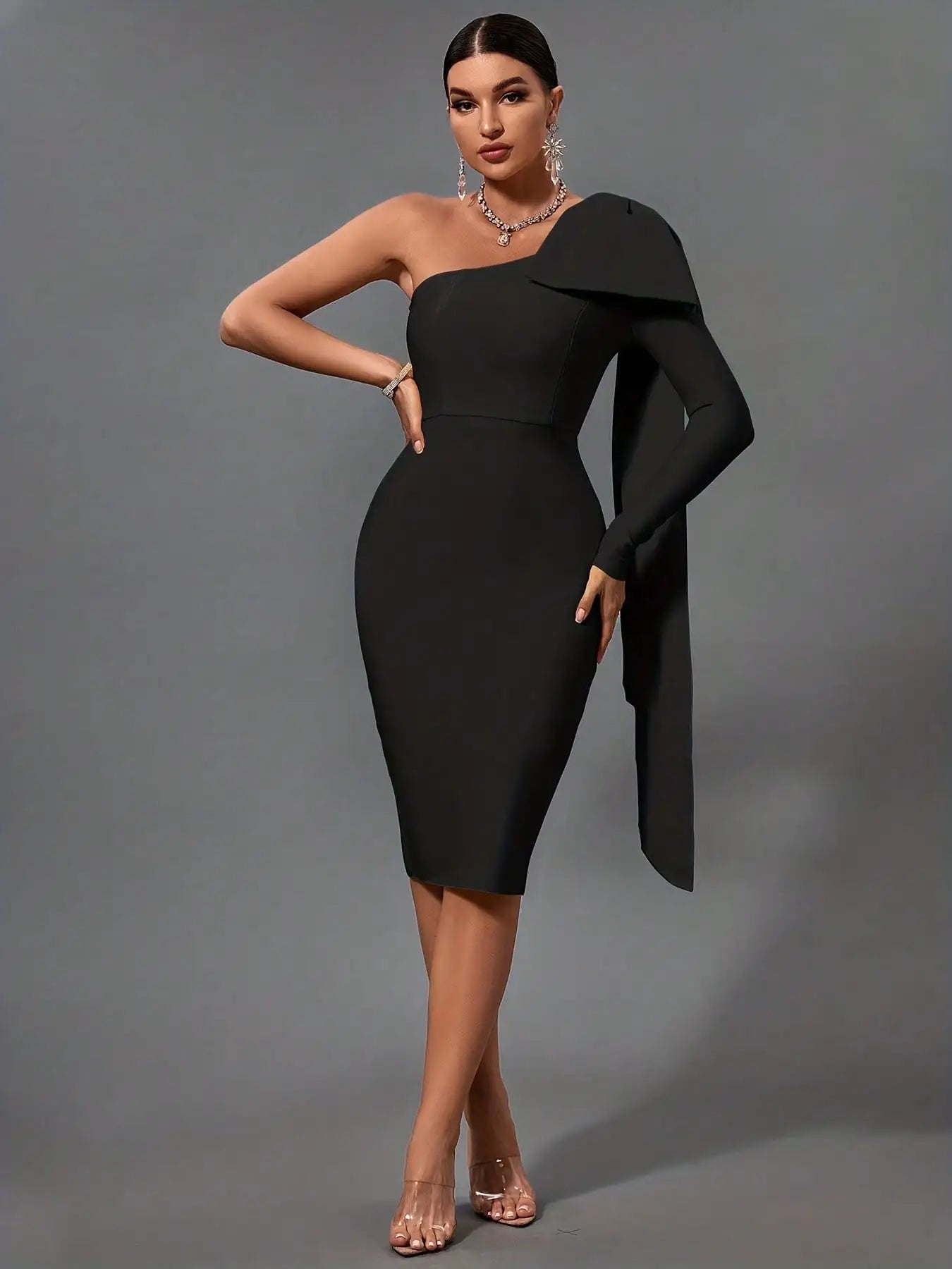 LLstyle Elegant One Shoulder Dress