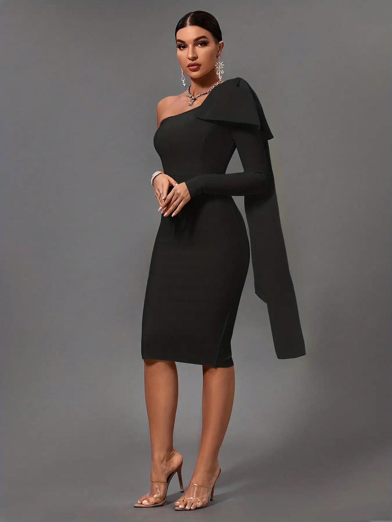 LLstyle Elegant One Shoulder Dress