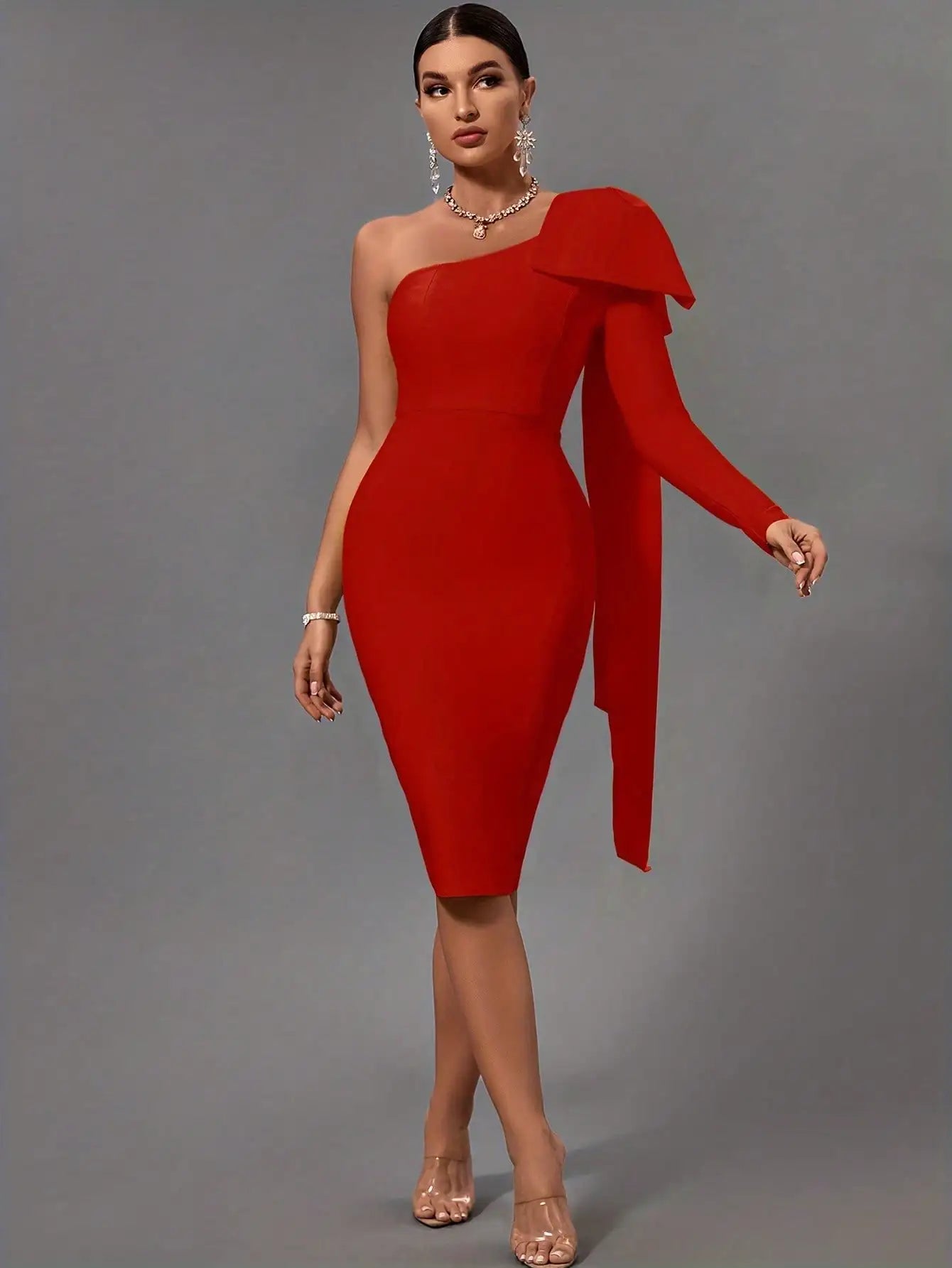 LLstyle One Shoulder Party Dress