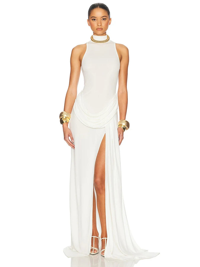 LLstyle Turtleneck Off-shoulder Sleeveless Dress