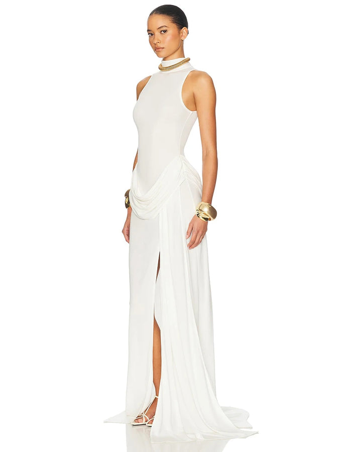 LLstyle Turtleneck Off-shoulder Sleeveless Dress