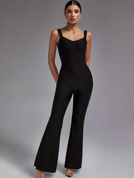 LLstyle Backless Strap Solid Jumpsuit