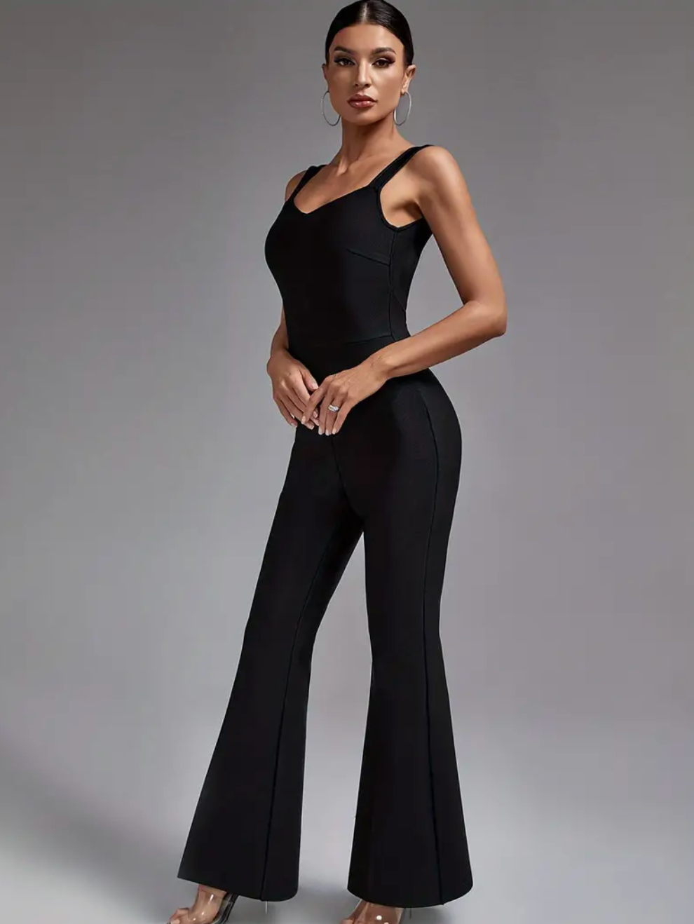 LLstyle Backless Strap Solid Jumpsuit
