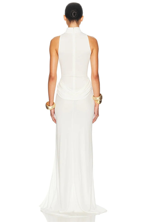 LLstyle Turtleneck Off-shoulder Sleeveless Dress
