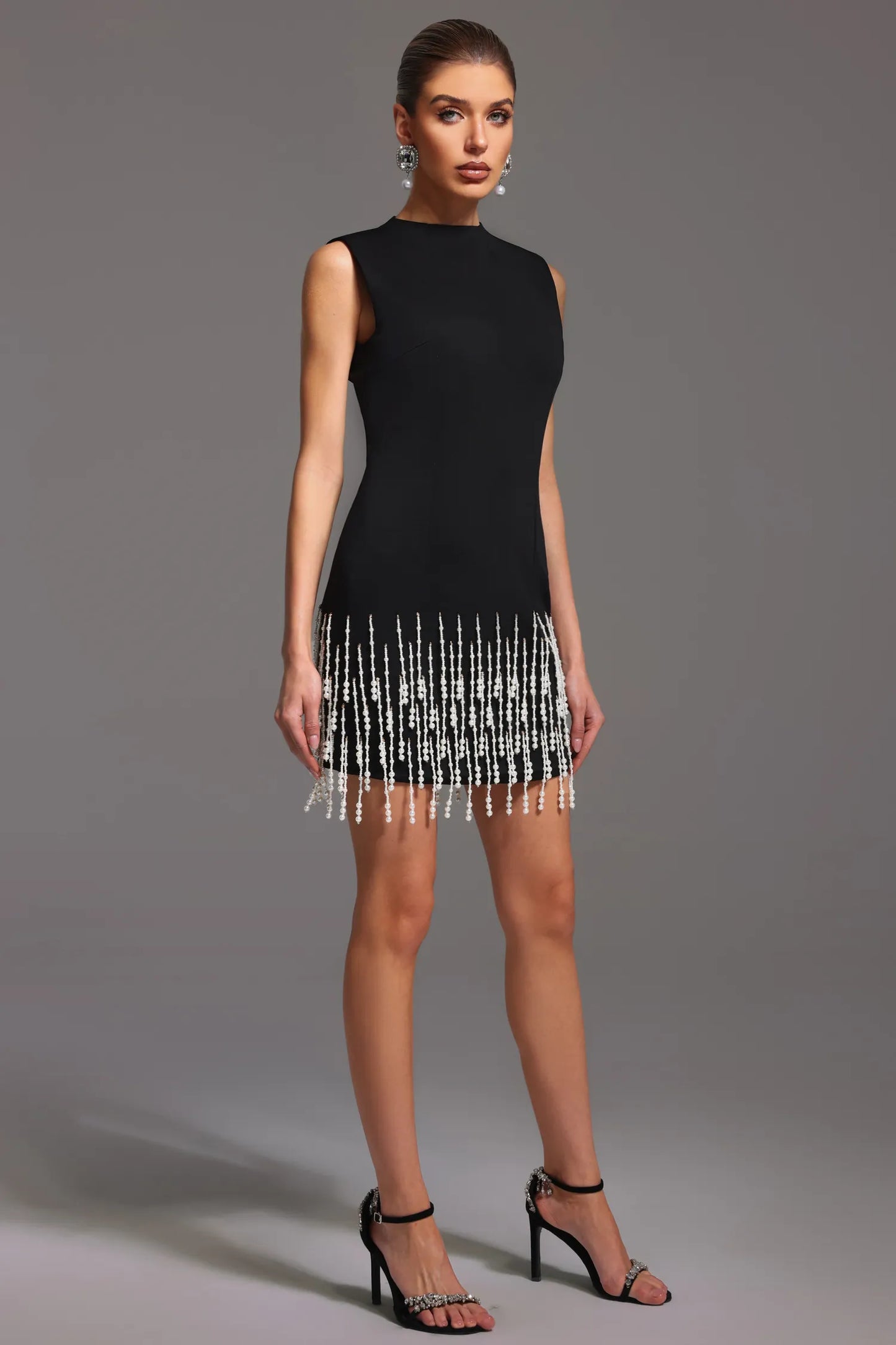LLstyle Pearl Fringe Elegance Dress