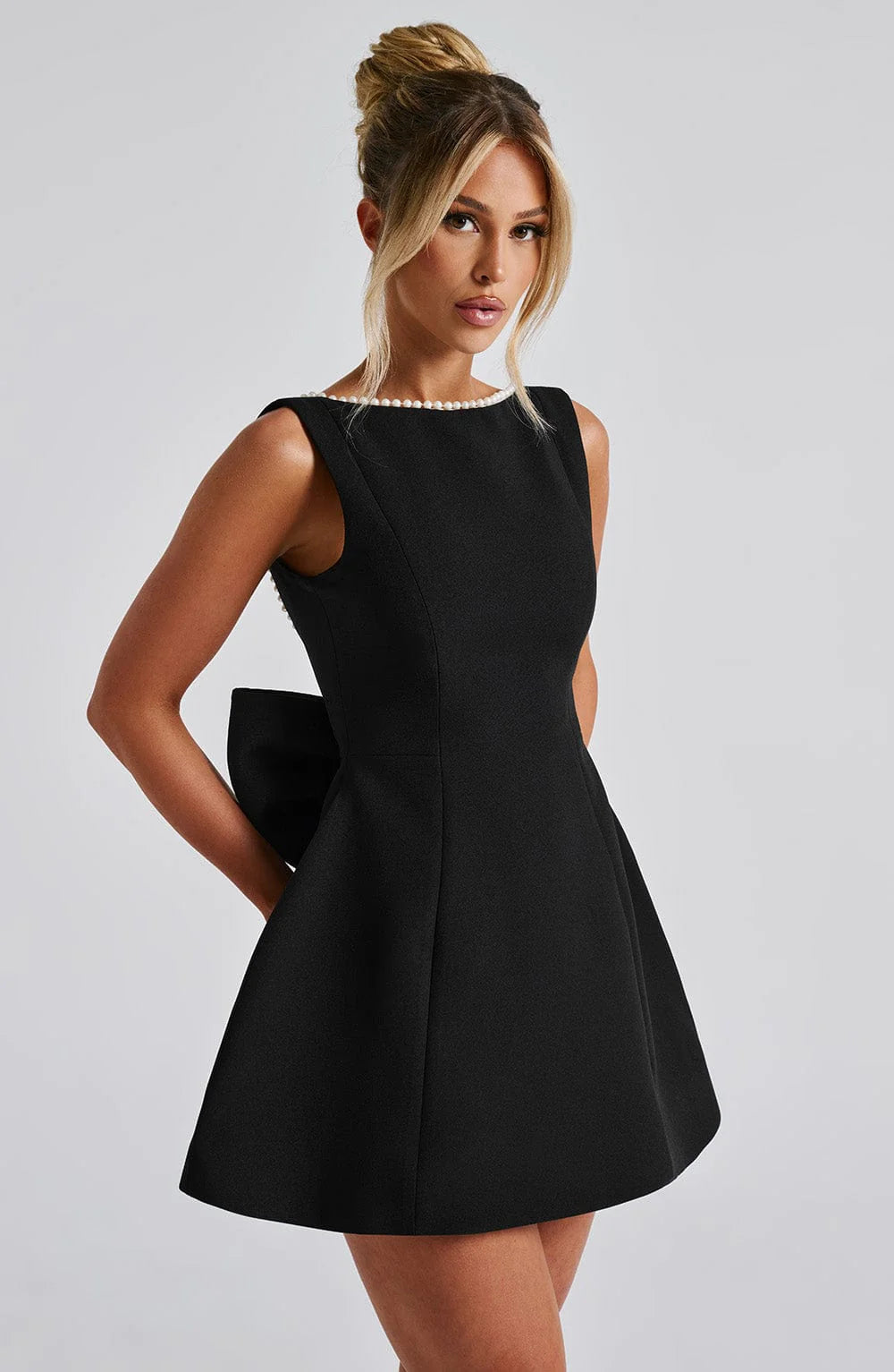 Jane Noir Pearl Mini Dress