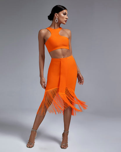 LLstyle White Choker Neck Bodycon Dress