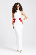 Emmy Ivory Open-Back Dress