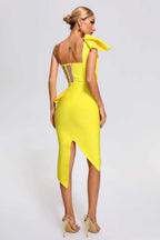 Romilia One-Shoulder Yellow Dress