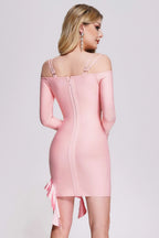 Annika Pink Cutout Mini Dress