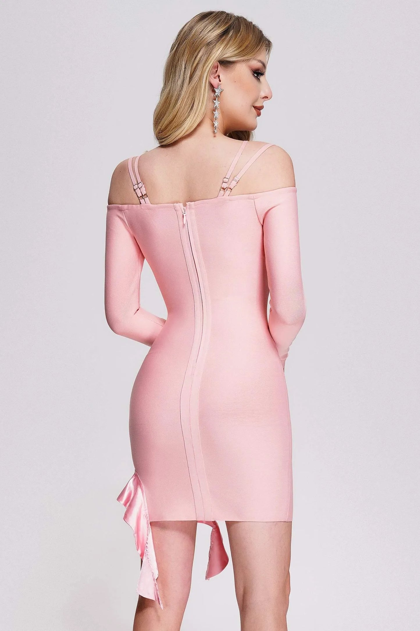 LLstyle Pink Cutout Mini Dress