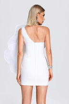 Violetta One-Shoulder Embellished Mini Dress