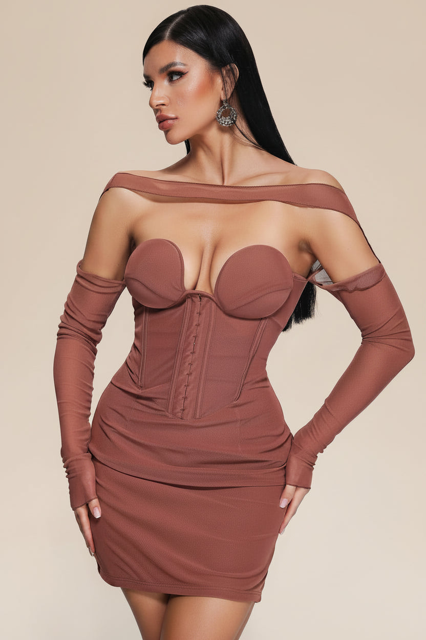 LLstyle Sculpted Off-Shoulder Mini Dress